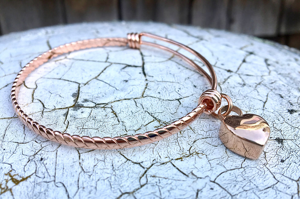 Thumbnail: In Loving Memory -- Rose Gold Cremation Urn Bangle