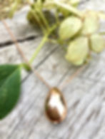 Thumbnail: Rose Gold Teardrop Urn Necklace - Memorial Jewelry