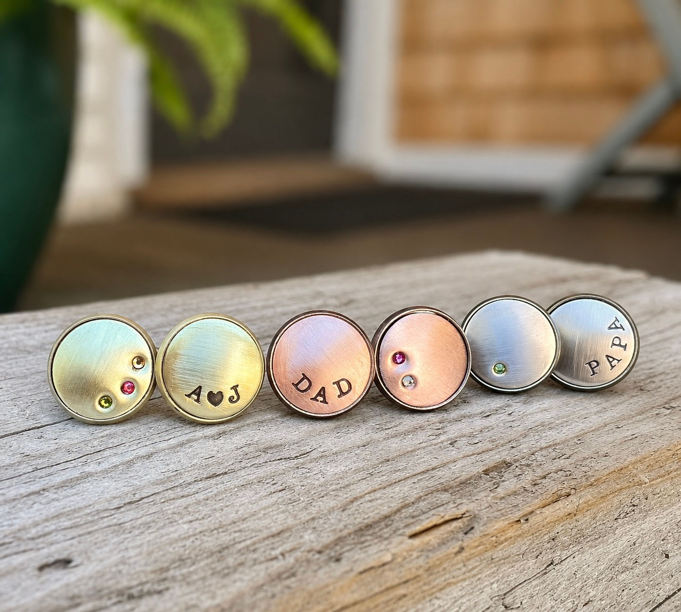 Personalized Birthstone Cufflinks for Fathers Day + Weddings!