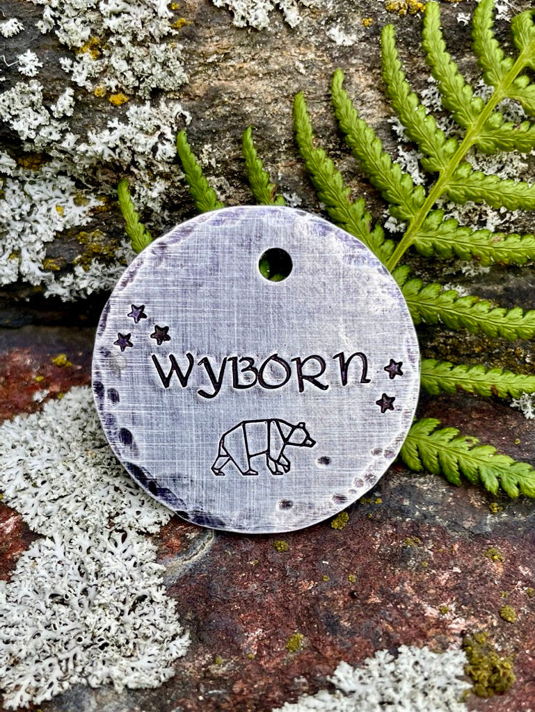Thumbnail: Wyborn - Geometric Bear - 1.25" Pet Tag