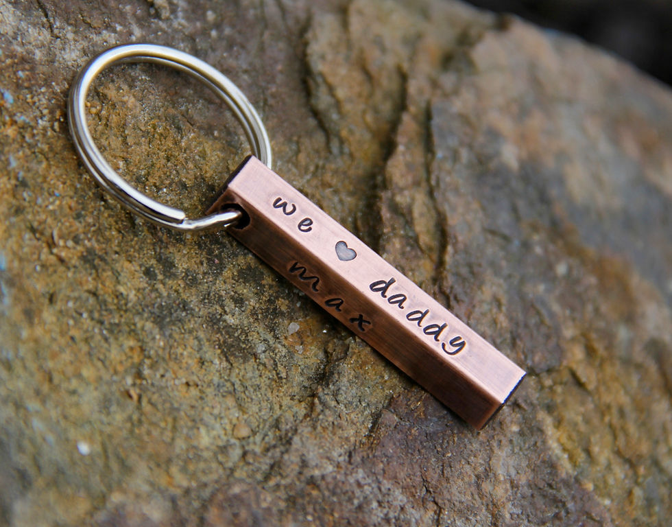Thumbnail: 'We Love Daddy' Keychain in Copper