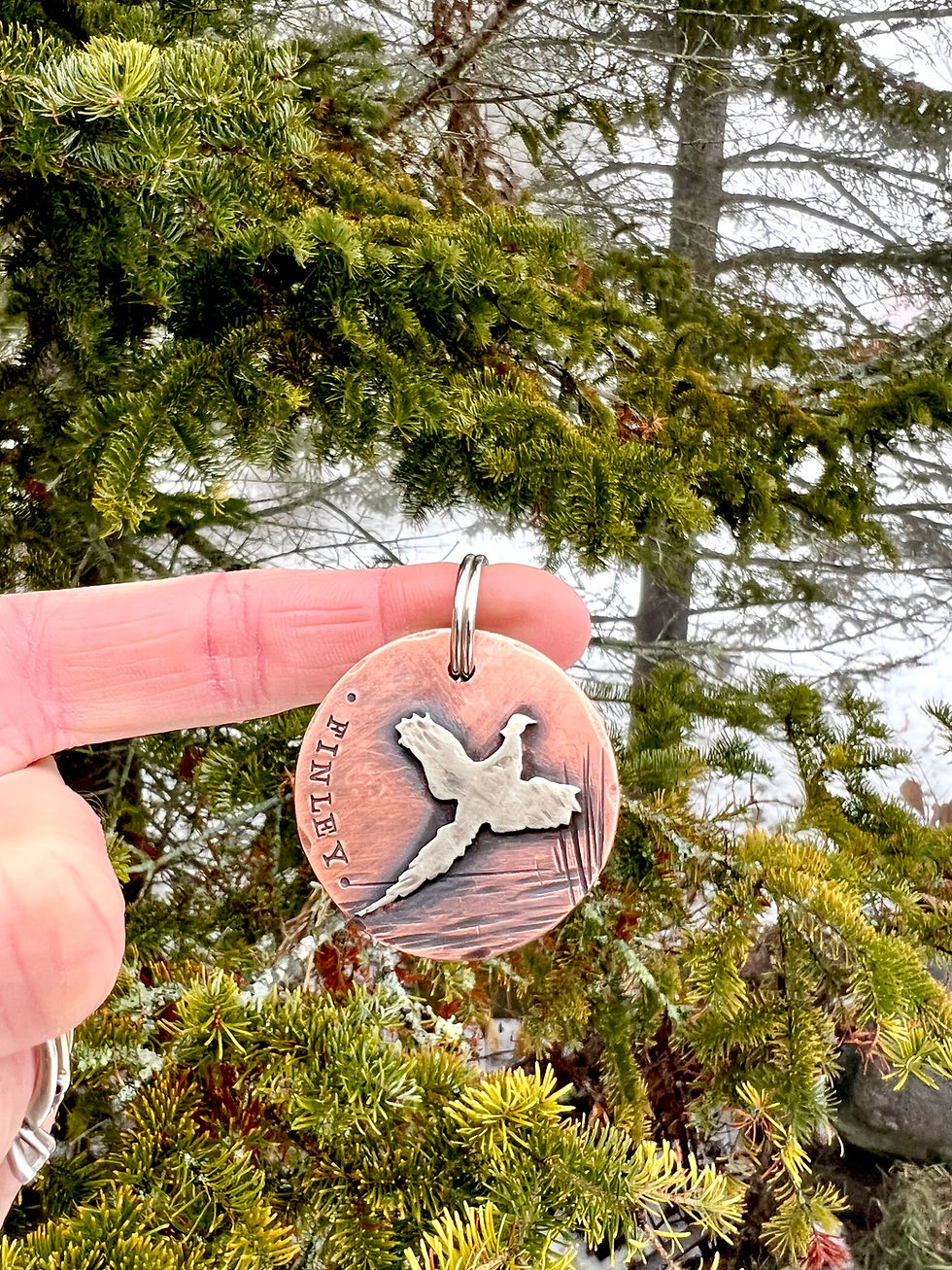 Thumbnail: Artisan Pheasant Hunting Dog Tag