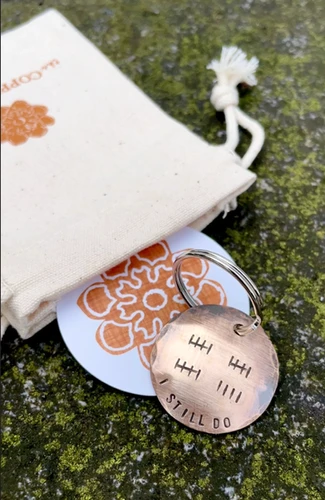 Bronze Tally Keychain / 19th Anniversary Keychain | thecopperpoppy
