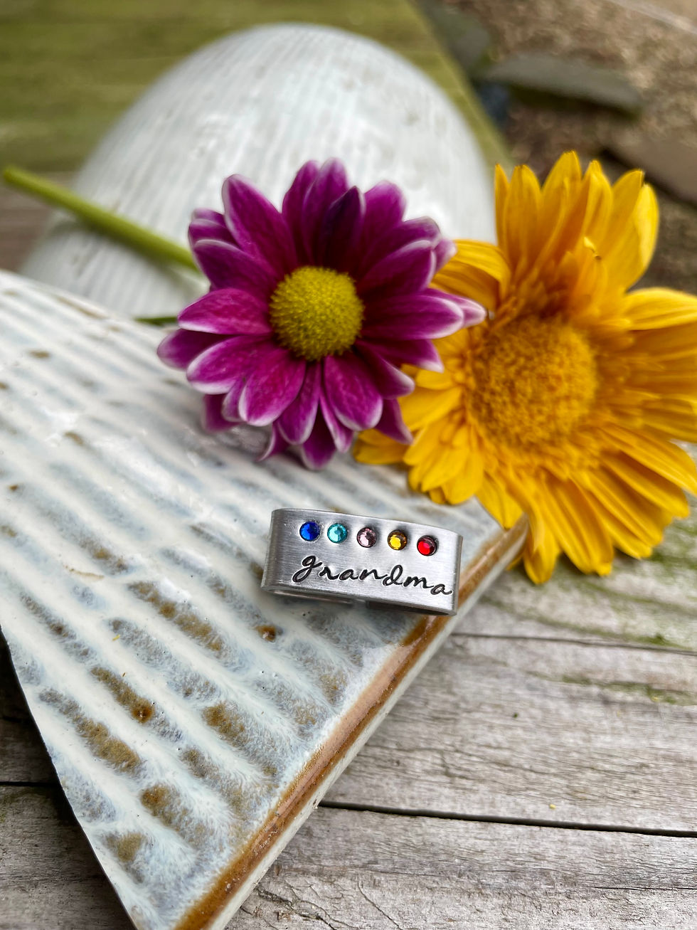 Thumbnail: Custom Watch Band Charm with Birthstones / Smart Watch Cuff