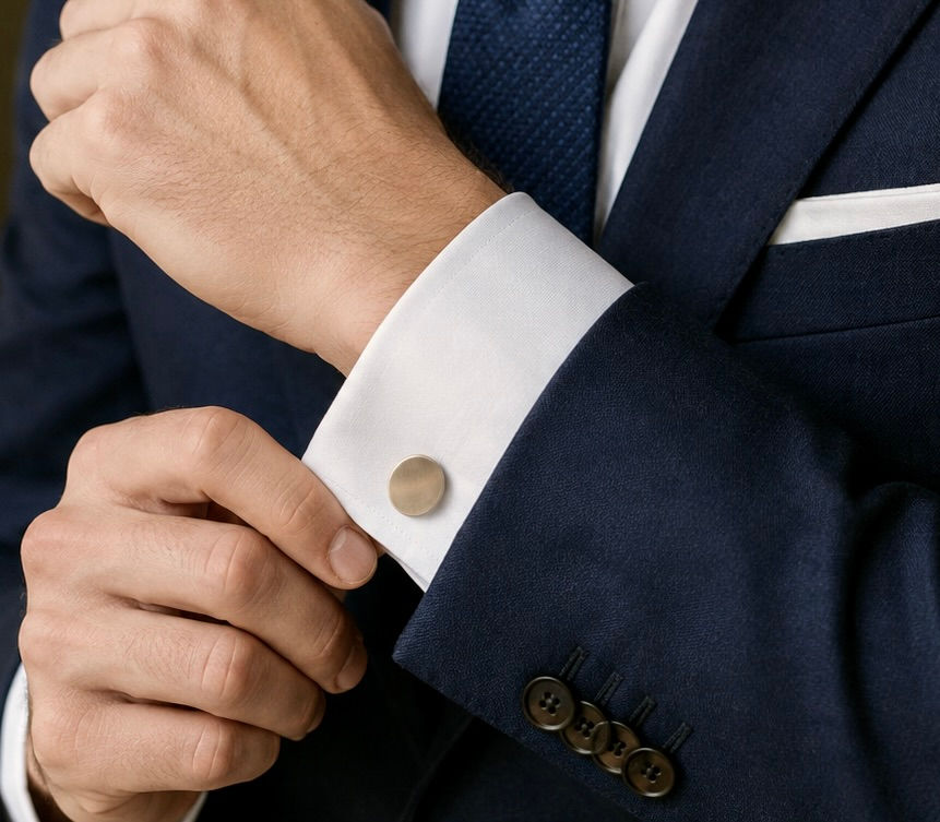 Thumbnail: Brushed Cufflinks in Bronze