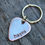 Thumbnail: Custom Guitar Pick Keychain in Hand Stamped Copper