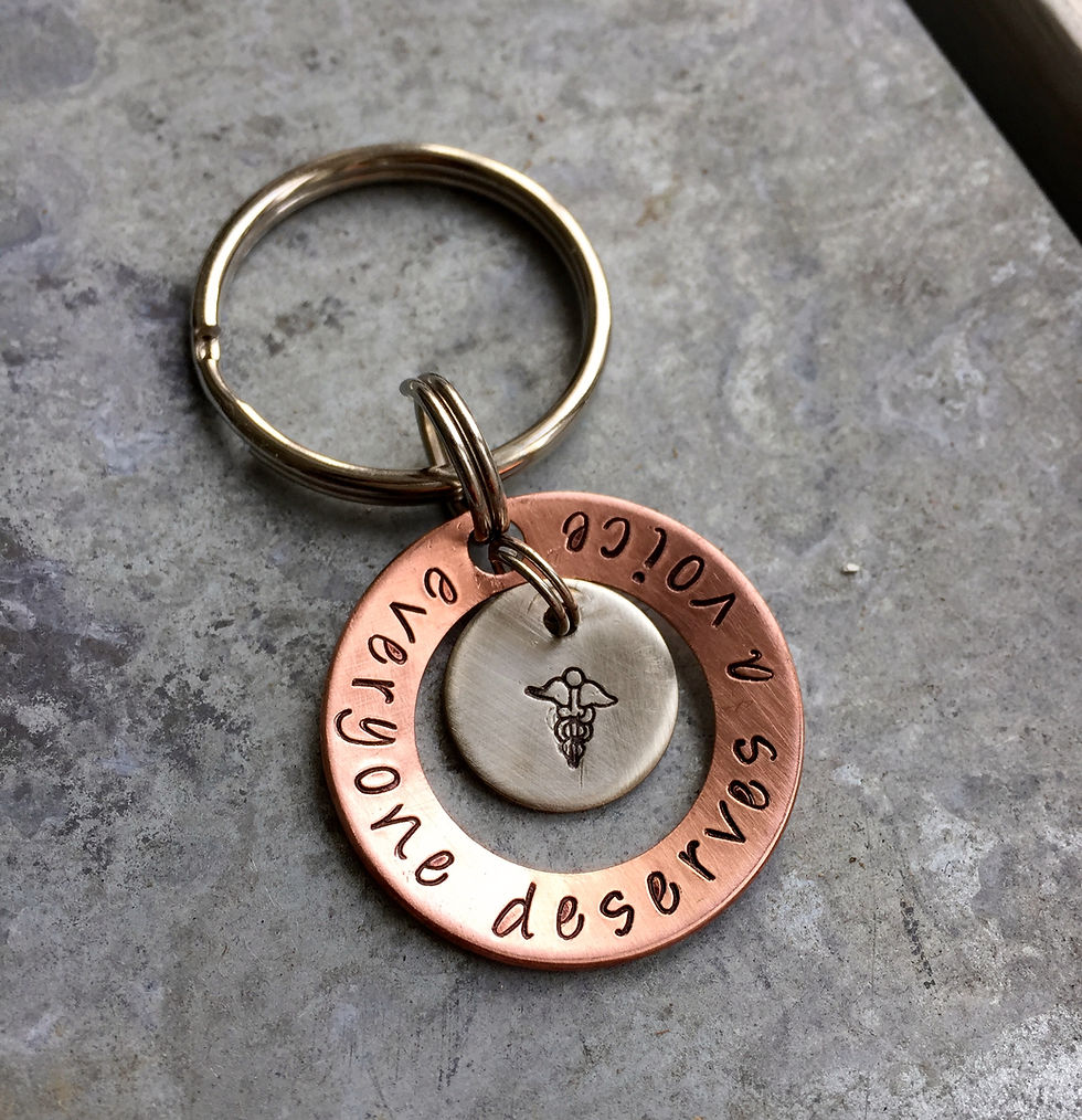 Thumbnail: SLP Keychain in Copper and Nickel Silver
