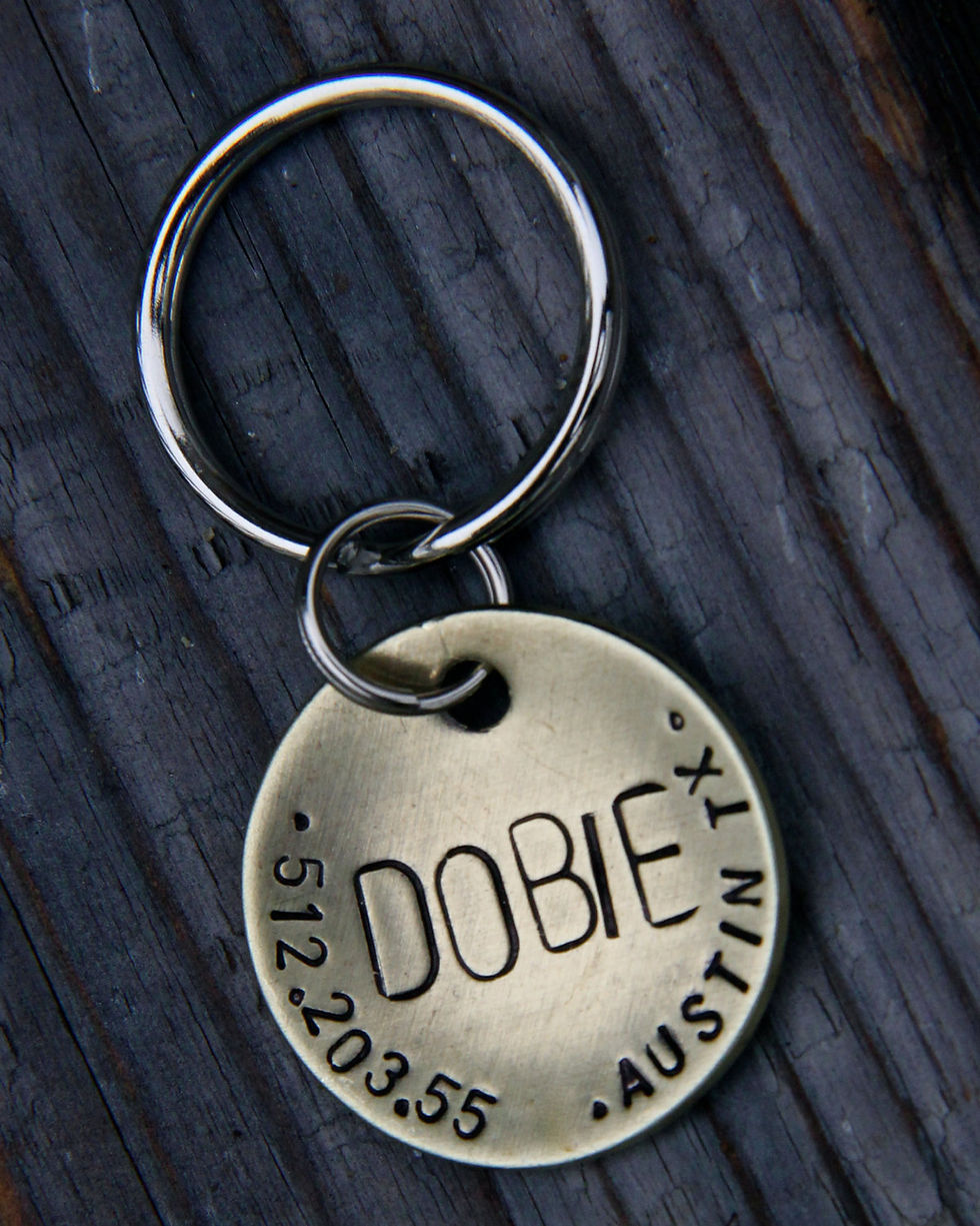 Thumbnail: Butter - Brushed Brass 1" Dog/Cat tag