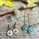 Thumbnail: Honeybee Earrings in Gold and Enamel