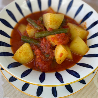 String Beans, Potatoes and Tomatoes - An Italian Summer Dish