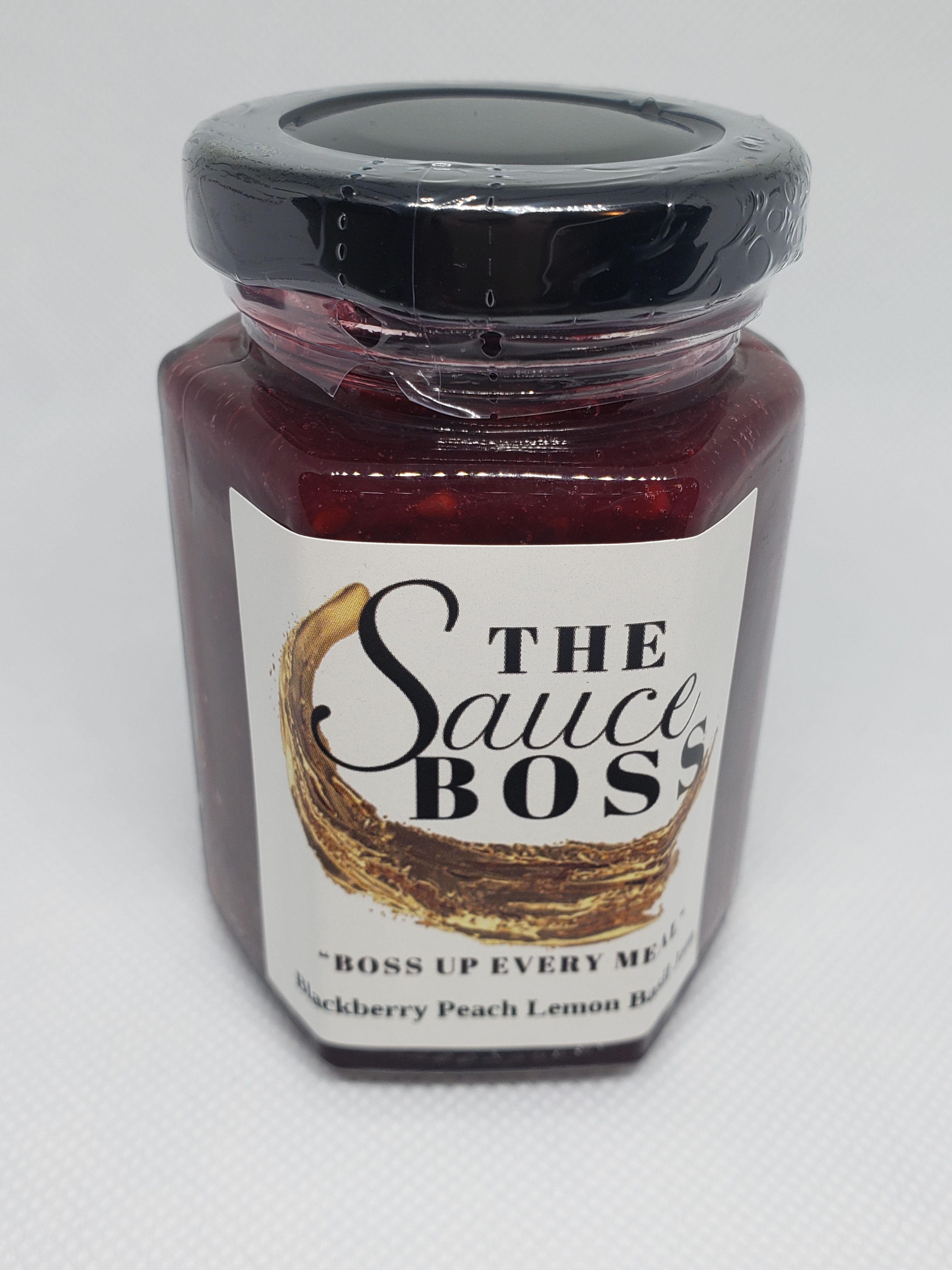 Blackberry Peach Lemon Basil Jam