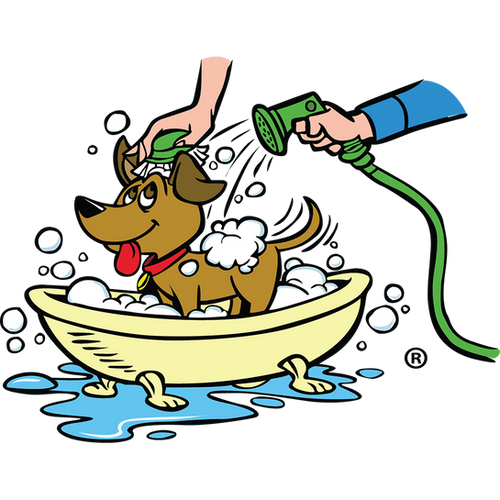 Replacement Dog in Tub Decal Pet Wash Supplies