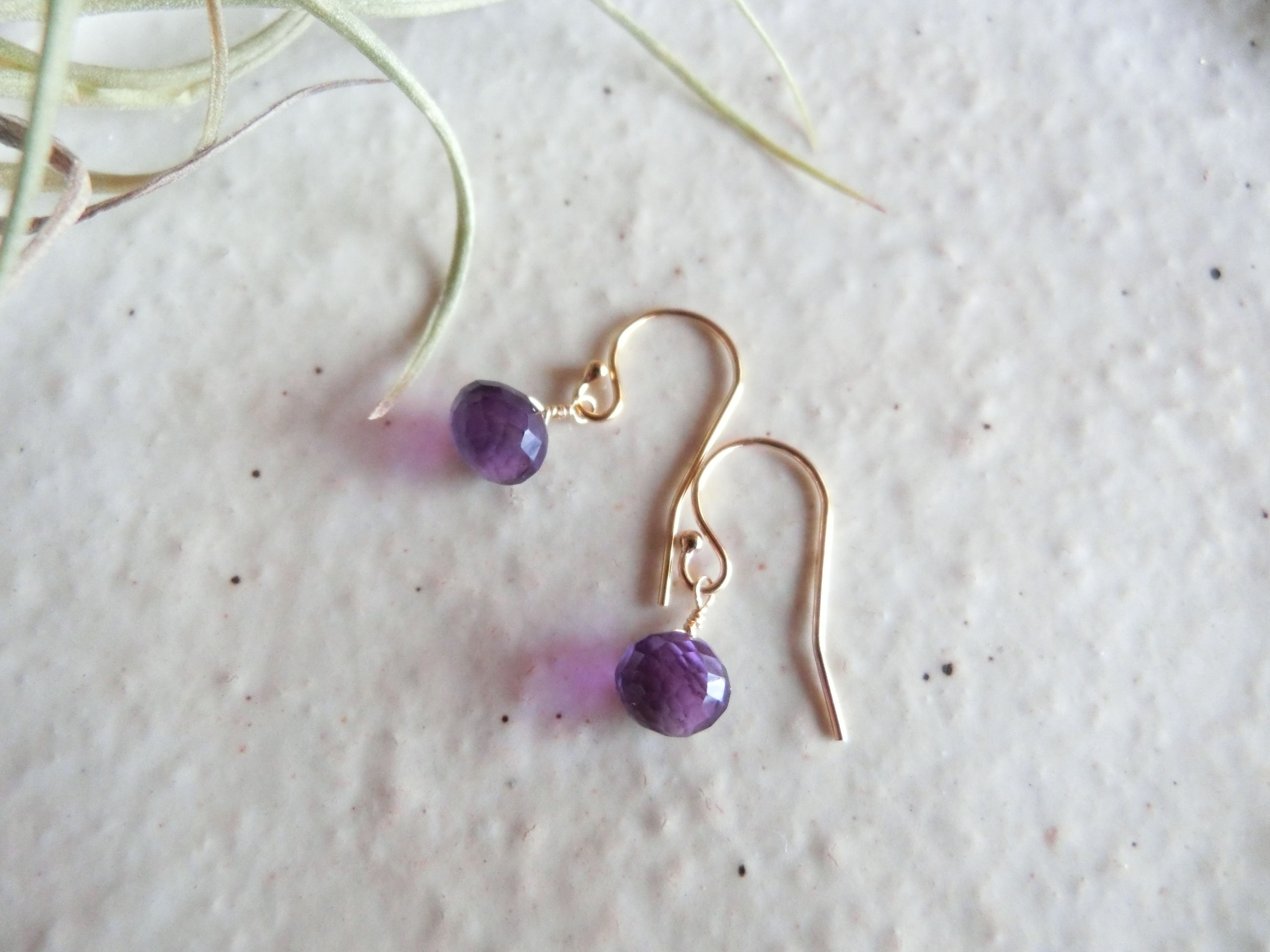 アメジスト シンプルピアス