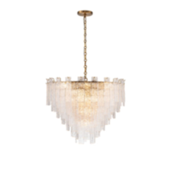 Flavia Large Round Chandelier -Warm Brass