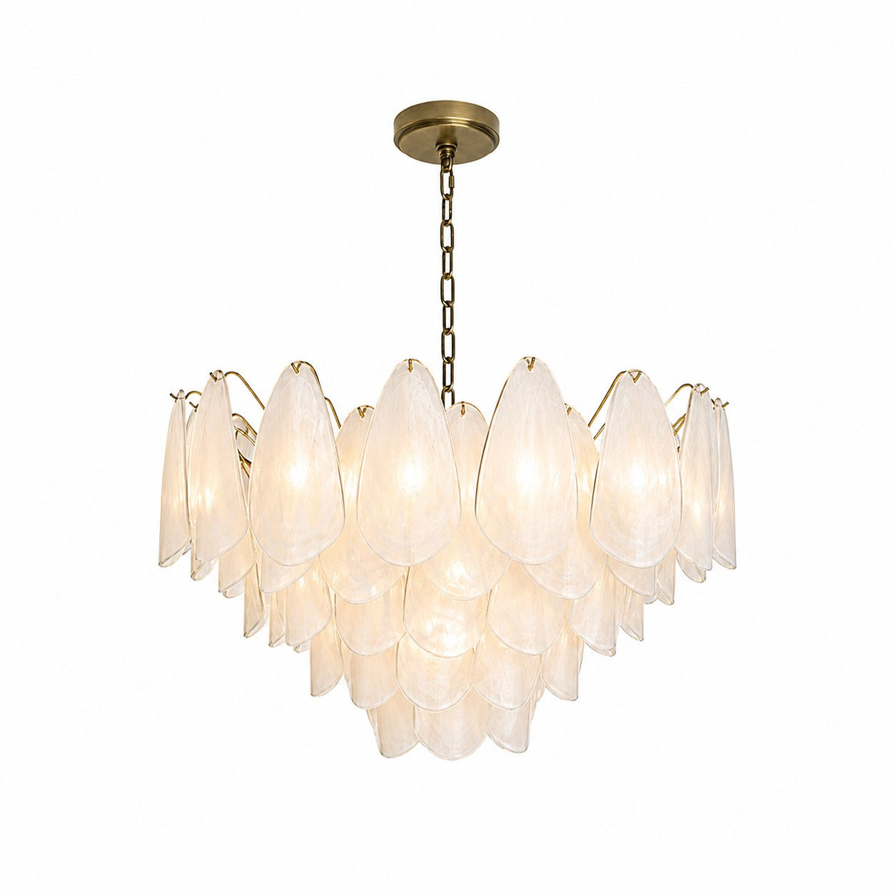 Velora Large Chandelier - Moonlit Opaline Glass