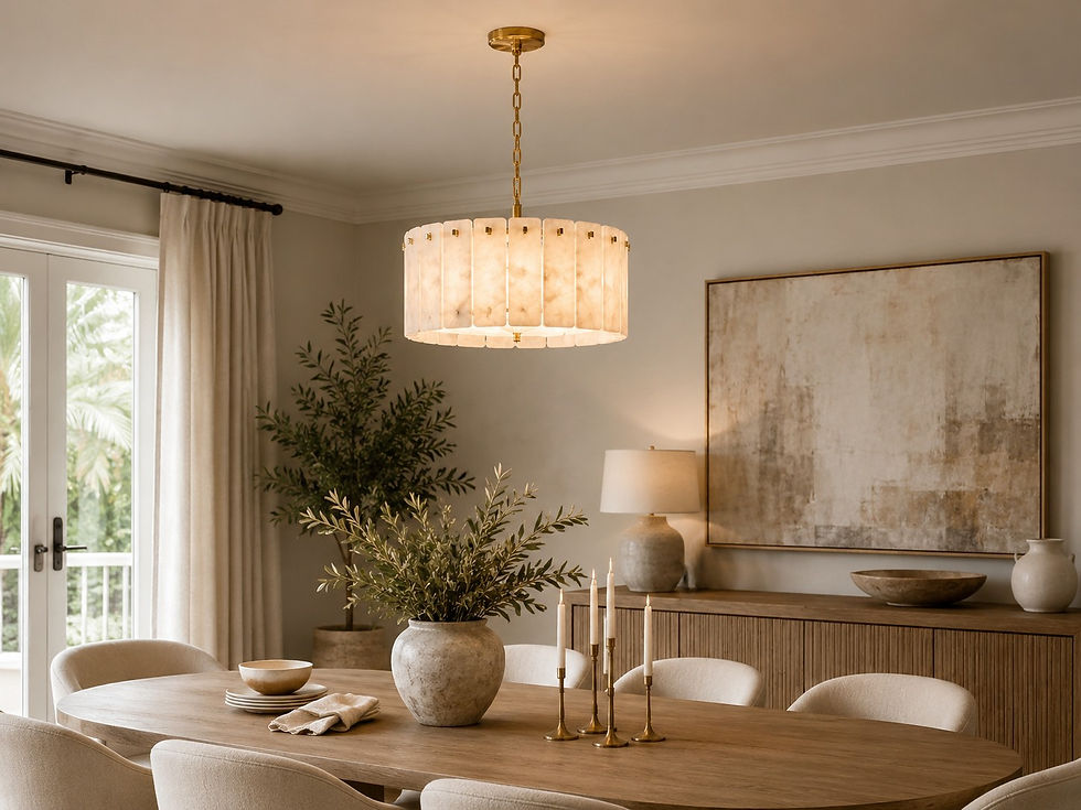 Thumbnail: Palisade 26" Alabaster Chandelier