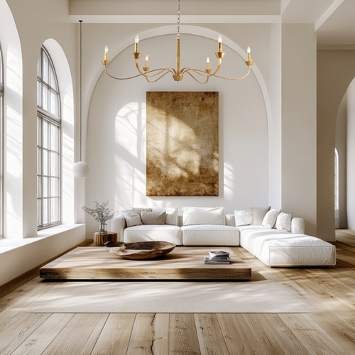 Sabine Grand Arc Chandelier – Gold | Terracottadesigns