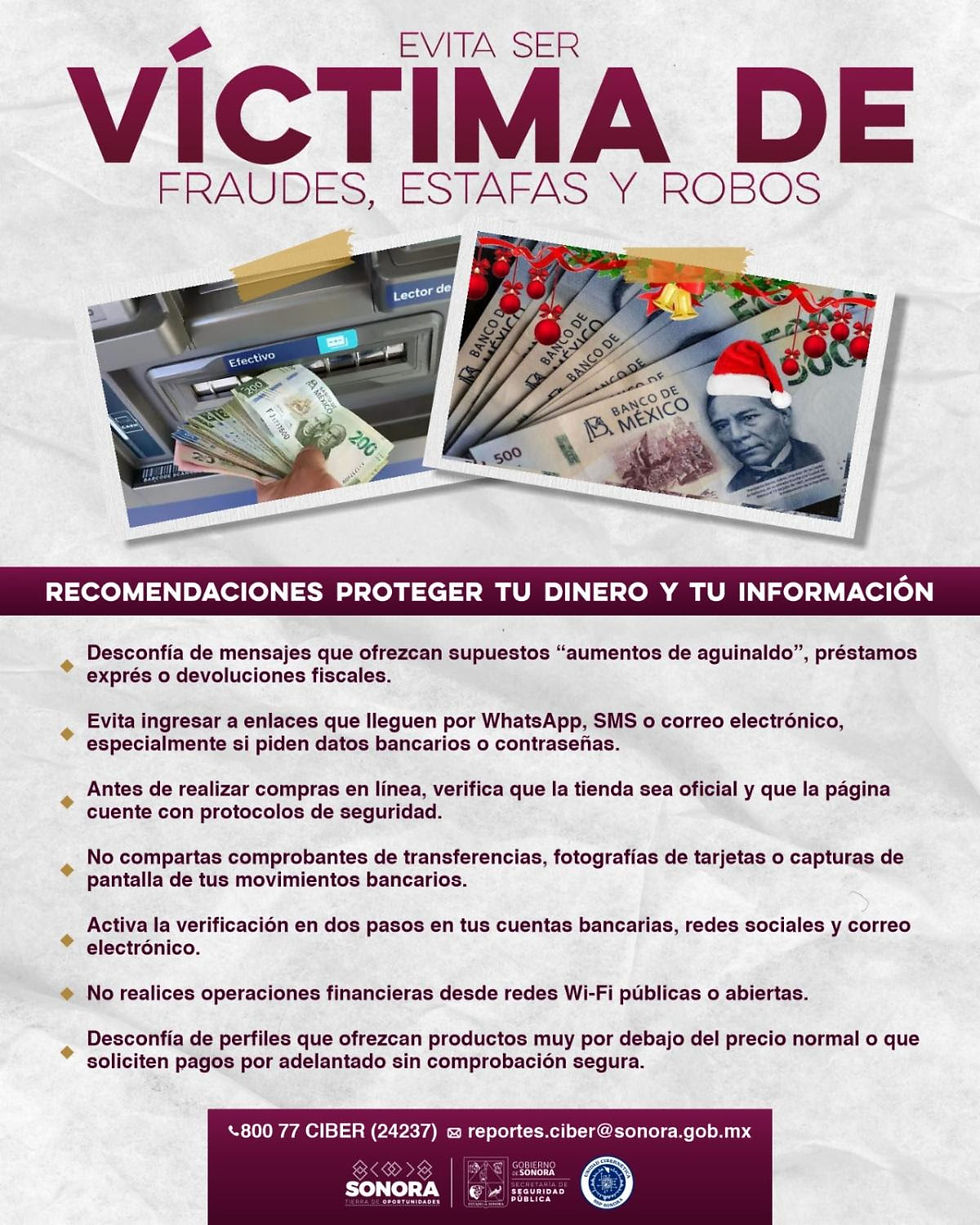 “AGUINALDO BAJO AMENAZA: ALERTAN POR OLA DE FRAUDES DIGITALES EN SONORA”