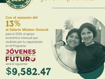 JÓVENES CONSTRUYENDO EL FUTURO ANUNCIA INCREMENTO DE APOYO ECONÓMICO PARA 2026