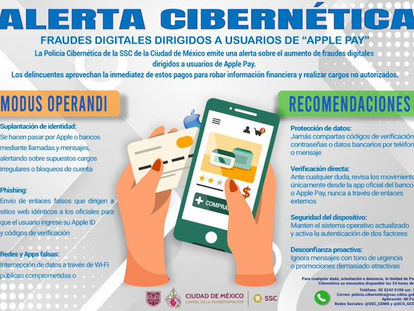 ALERTAN POR FRAUDES DIGITALES CONTRA USUARIOS DE APPLE PAY; ADVIERTEN SUPLANTACIÓN Y ROBO DE DATOS