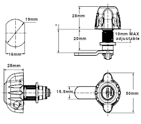 Thumbnail: Cam Lock (with padlock holder)