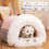 Miniature : Chien couché dans une tente chaleureuse rose
