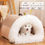 Miniature : Chien couché dans une tente chaleureuse brun