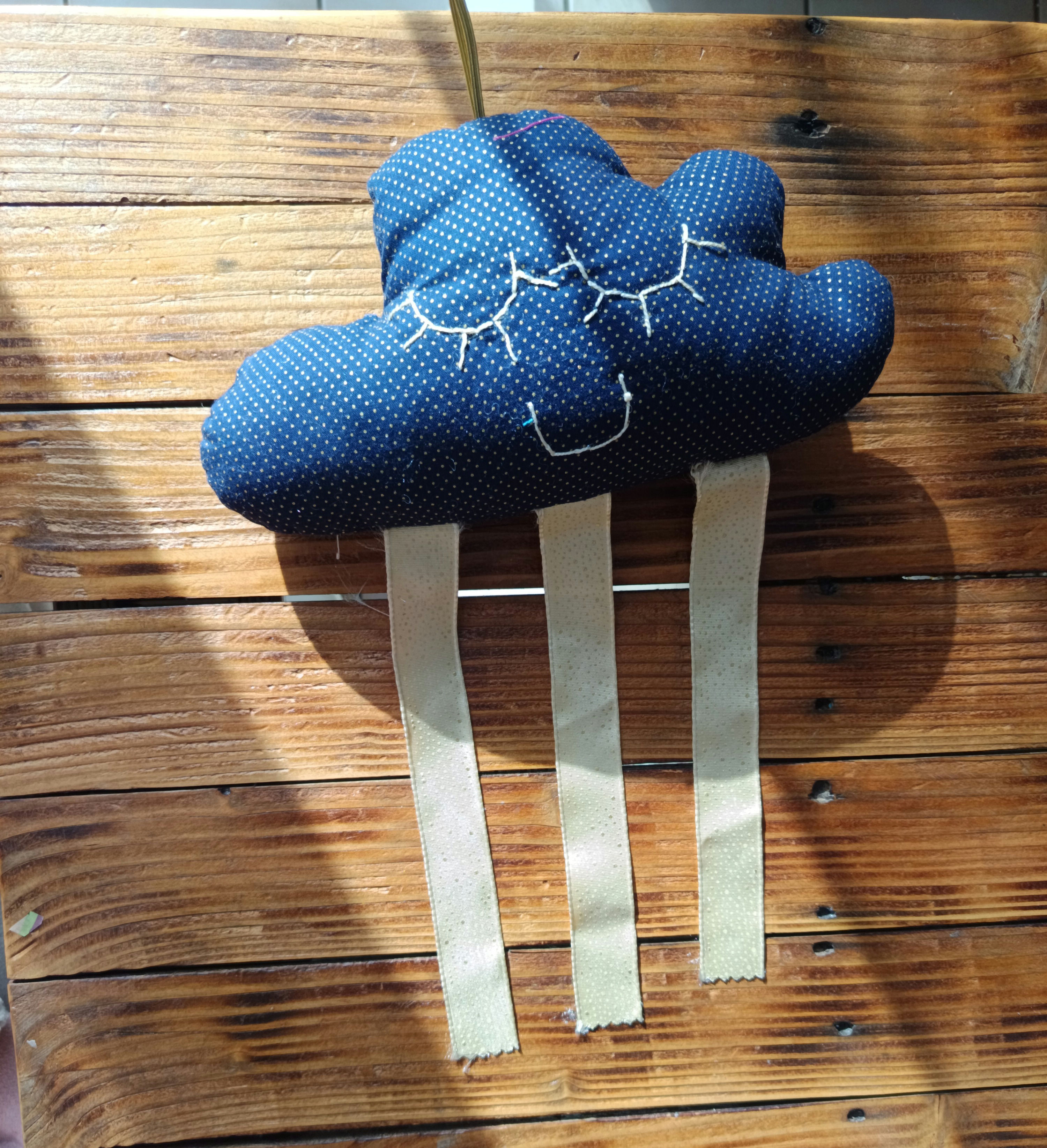 Nuage porte barrettes à cheveux ou nuage décoratif