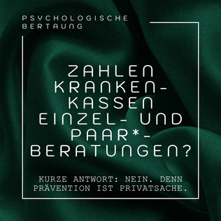 Kosten Beratung Krankenkasse Einzelberatung Paarberatung