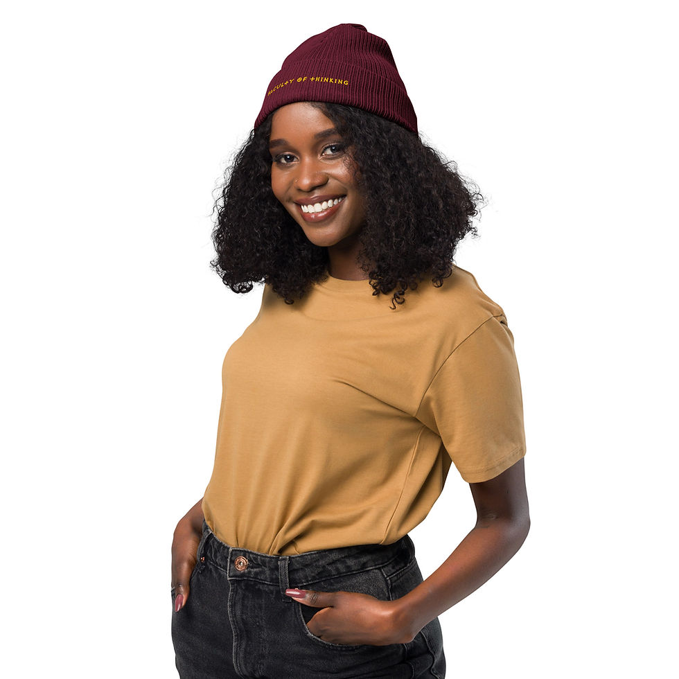 Thumbnail: The Faculty of Thinking Organic Cuffed Beanie – Gold Edition