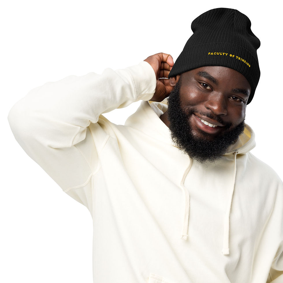 Thumbnail: The Faculty of Thinking Organic Cuffed Beanie – Gold Edition