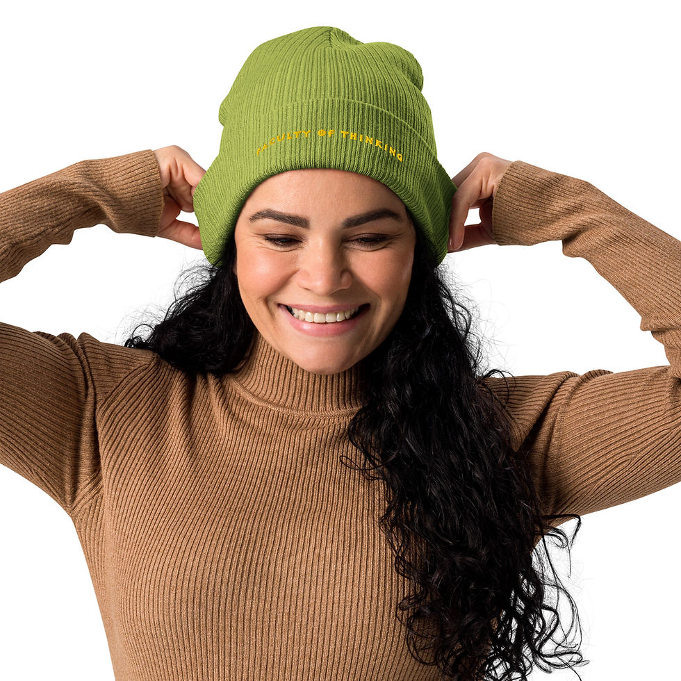 Thumbnail: The Faculty of Thinking Organic Cuffed Beanie – Gold Edition