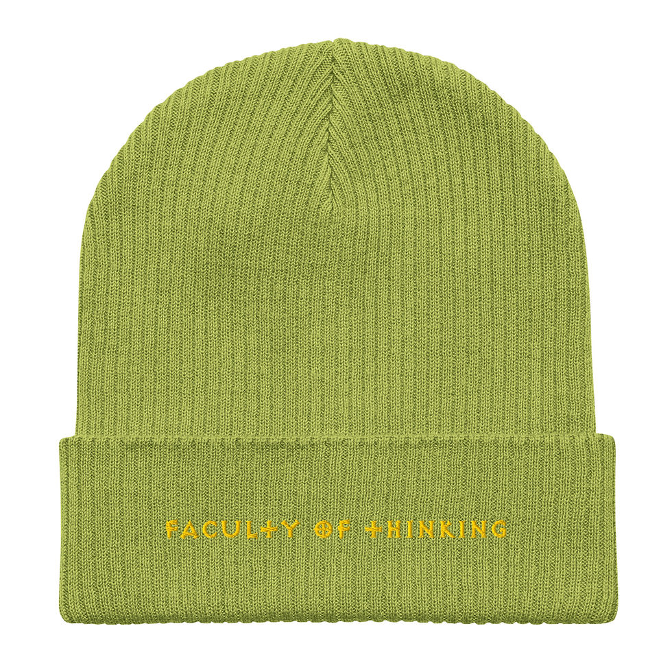 Thumbnail: The Faculty of Thinking Organic Cuffed Beanie – Gold Edition