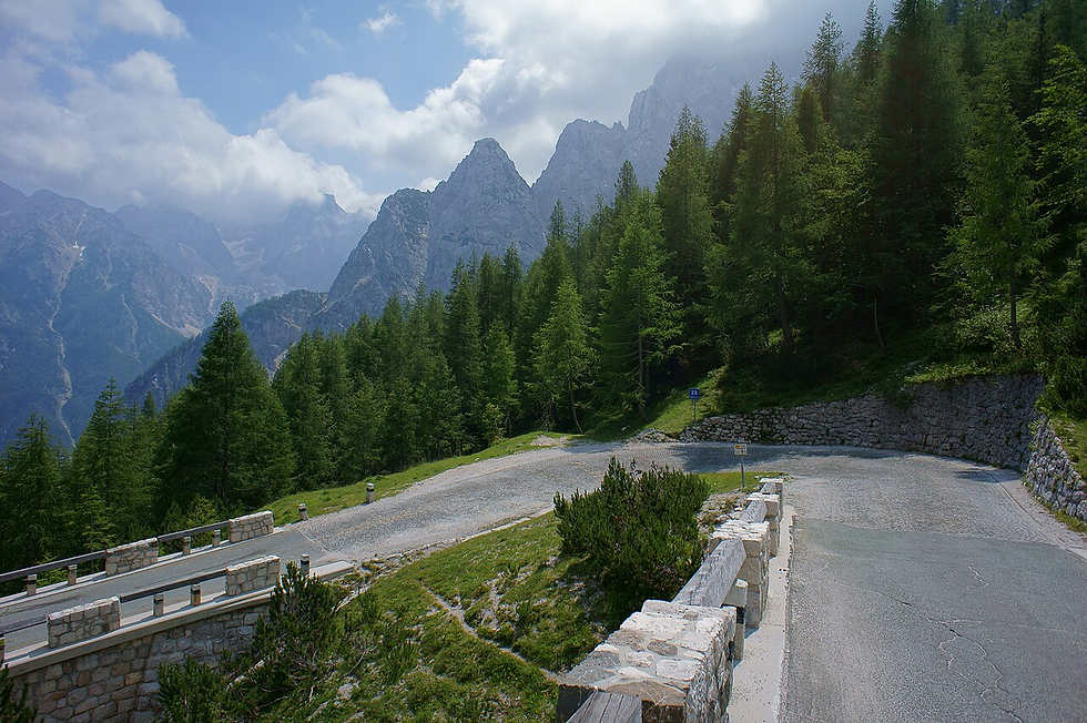 Vršič hairpin turn