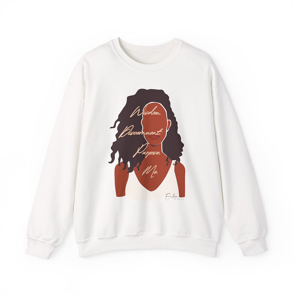 Thumbnail: Wisdom. Discernment. Purpose. Me. — Ewulomi Works Signature Crewneck