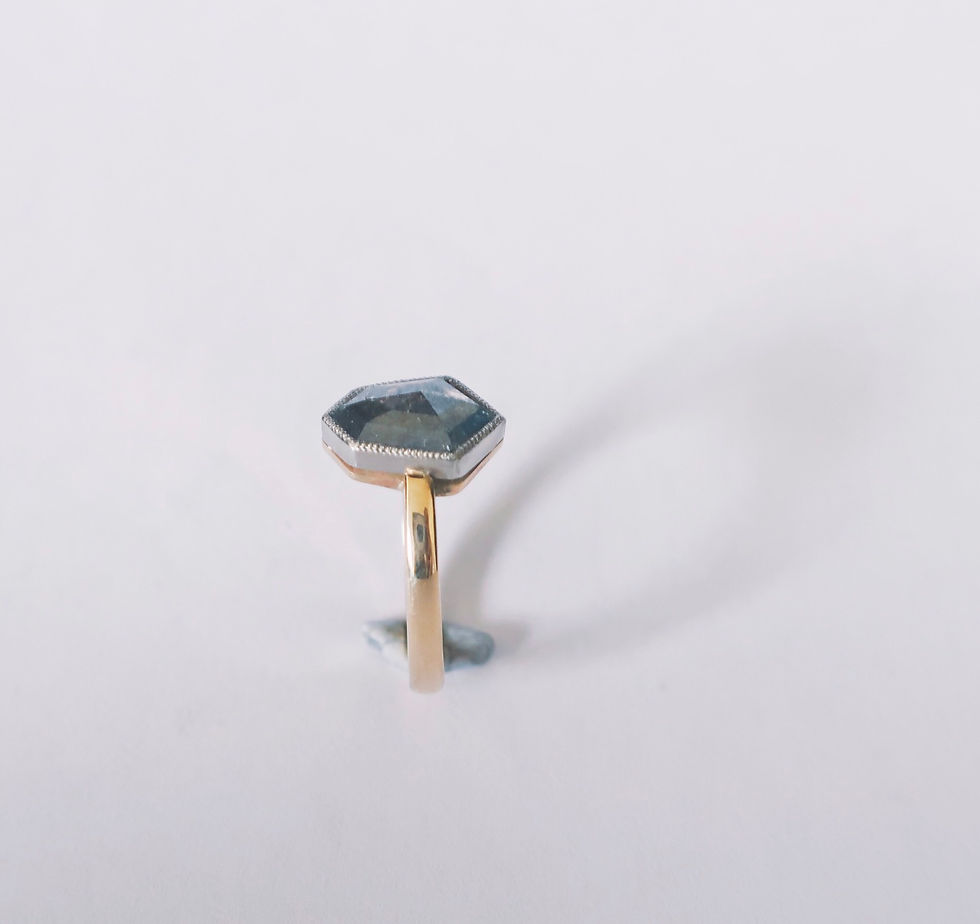 Thumbnail: Salt and pepper diamond ring