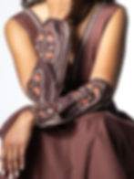 Saha Arm Bands in Brown Patterned