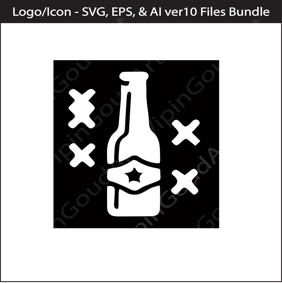 Thumbnail: Minimal bottle logo icon vector in SVG and EPS format for branding and packaging design