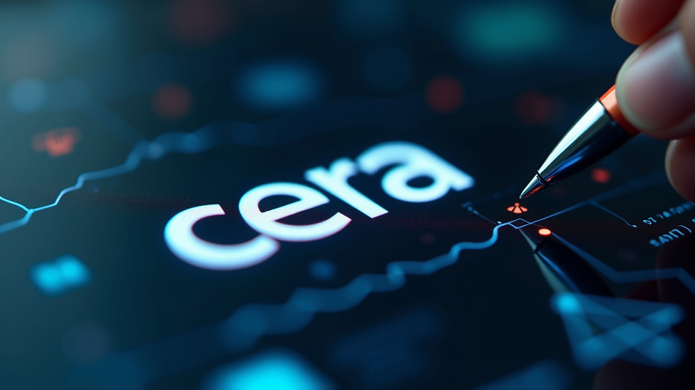 Close-up view of a sleek vector logo design on a digital screen video footage 