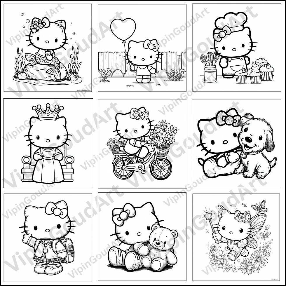 Thumbnail: Kitty Coloring Pages eBook – 125+ Fun & Adorable Cat Designs for Kids & Adults