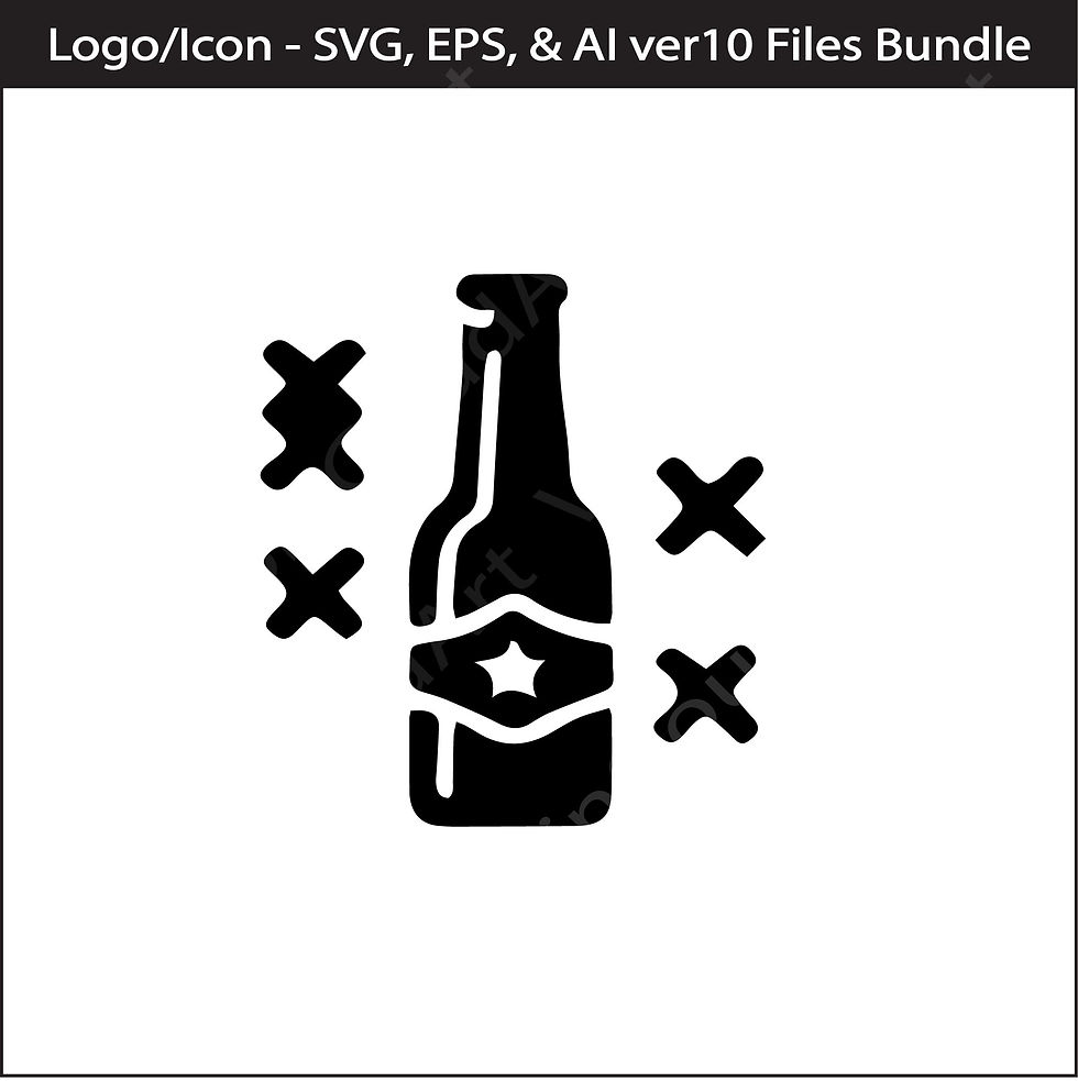 Thumbnail: Minimal bottle logo icon vector in SVG and EPS format for branding and packaging design
