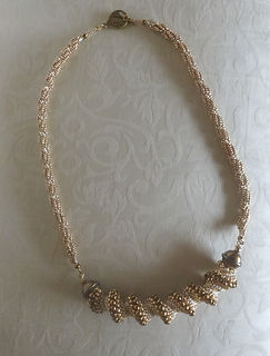 243 Necklace w Cellini Spiral accent - gold, bronze w cream (4).JPG