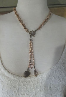 283 Necklace w pendant removable Rose Gold w Bronze.JPG