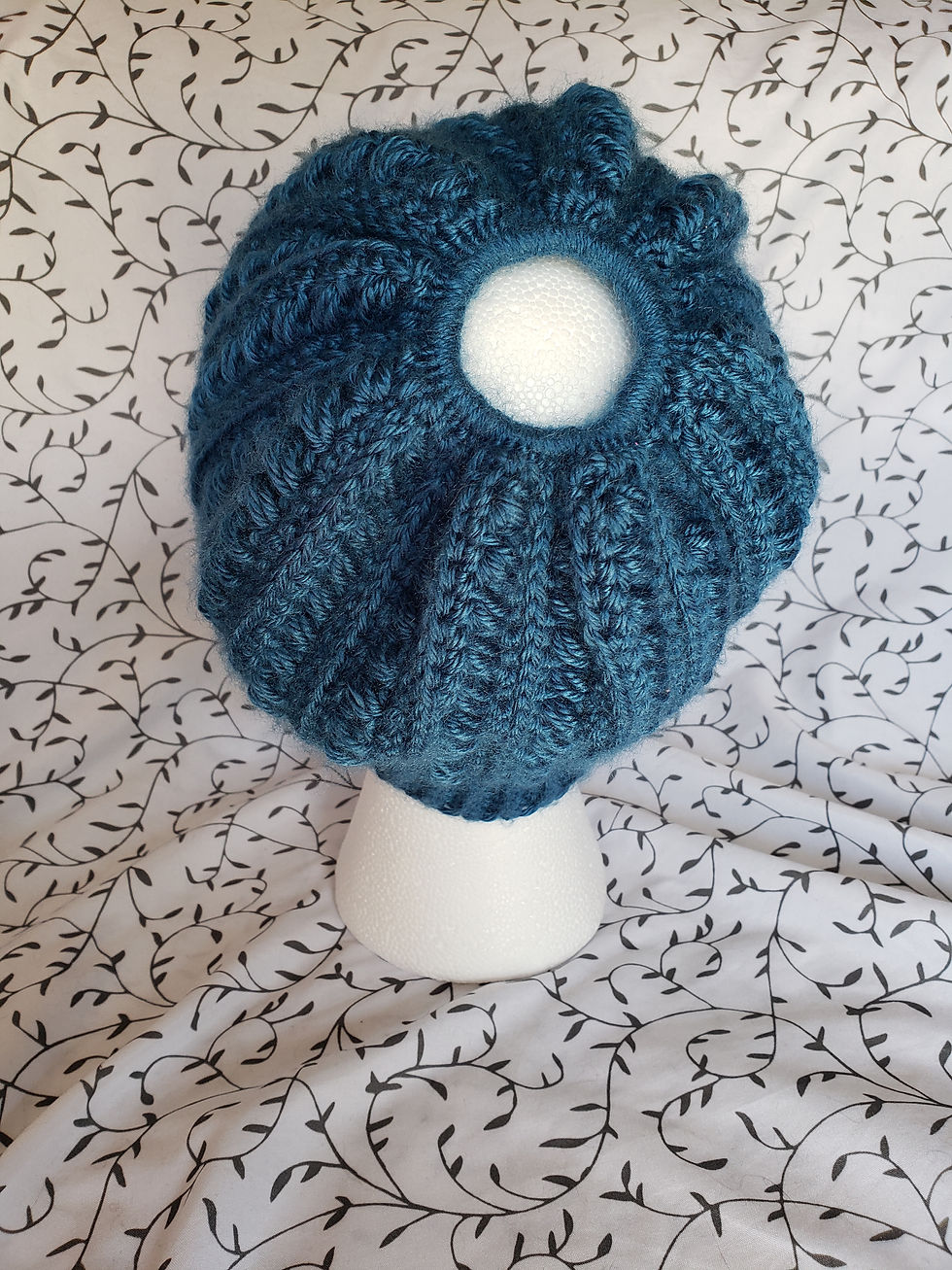 Thumbnail: Puff Stitch Ponytail Beanie
