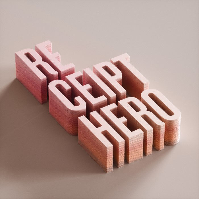 ReceiptHeron logo portfolion kansikuvana.