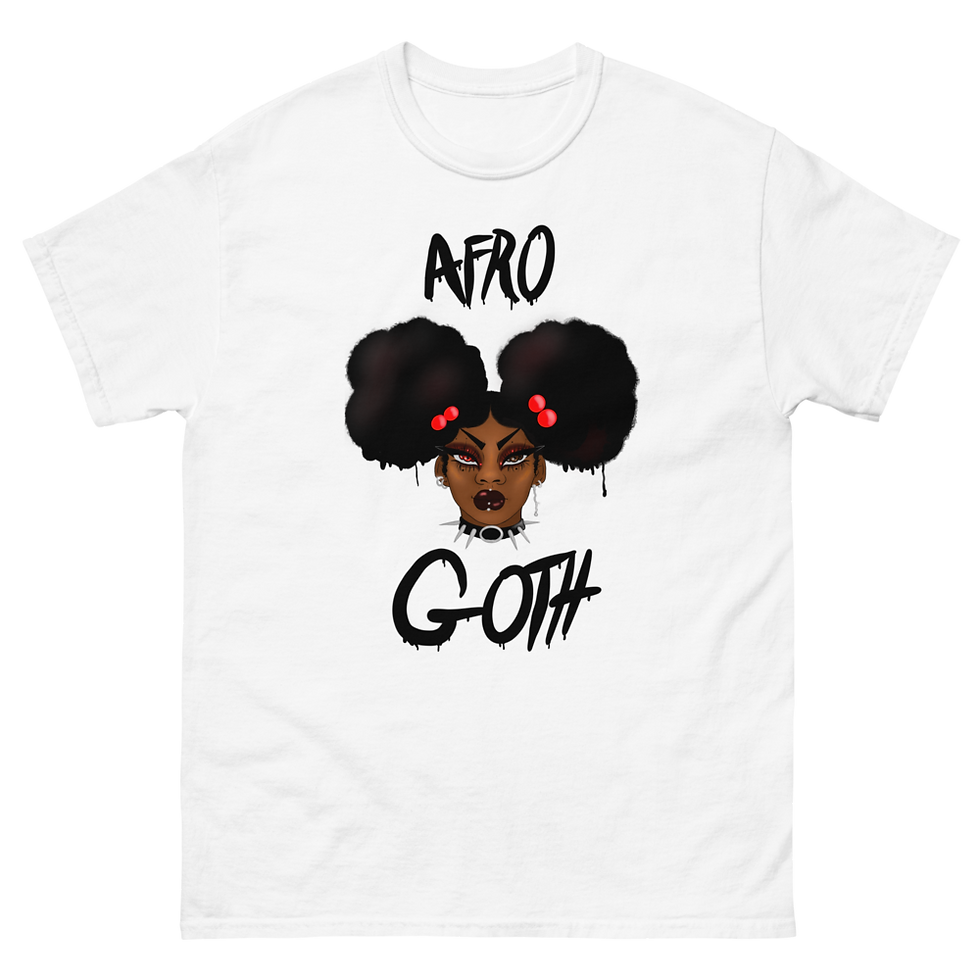 Thumbnail: Lady Rage, the Afro Goth heavyweight tee 