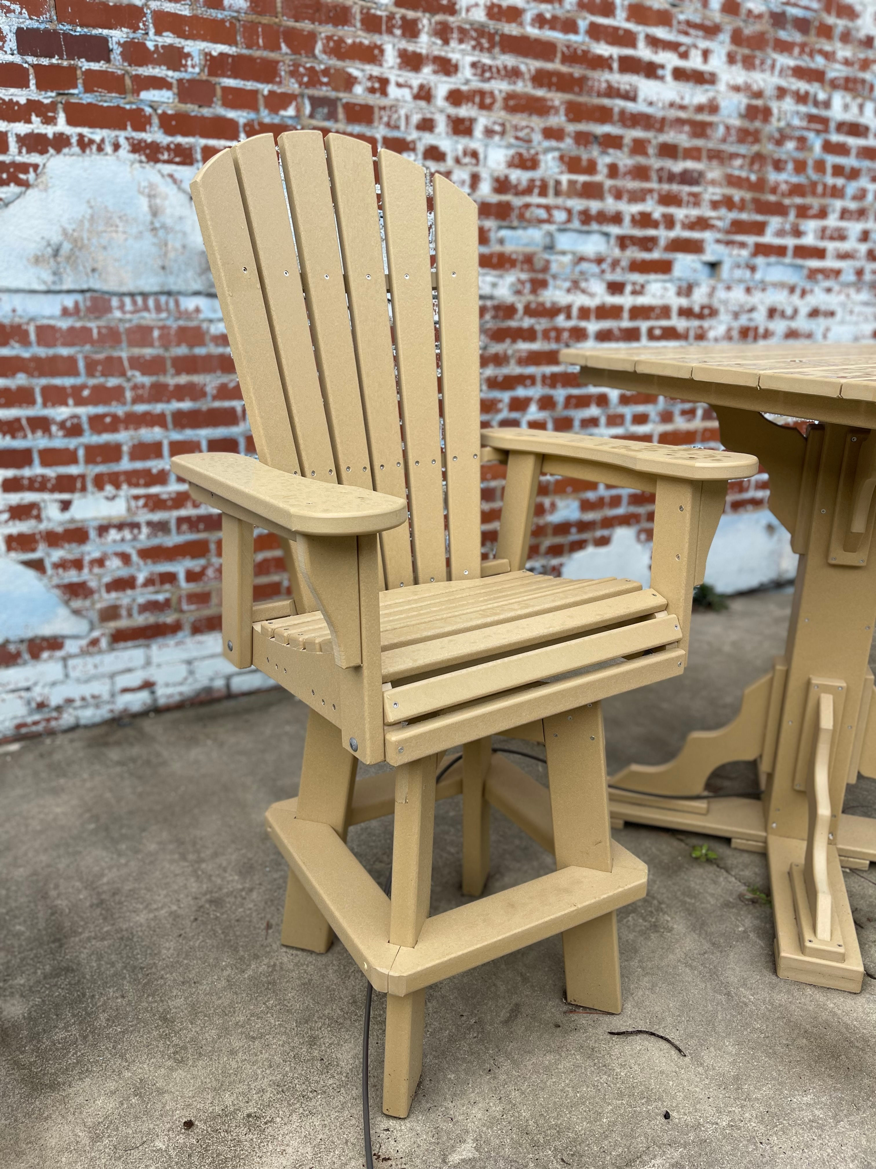 Poly lumber swivel bar chair