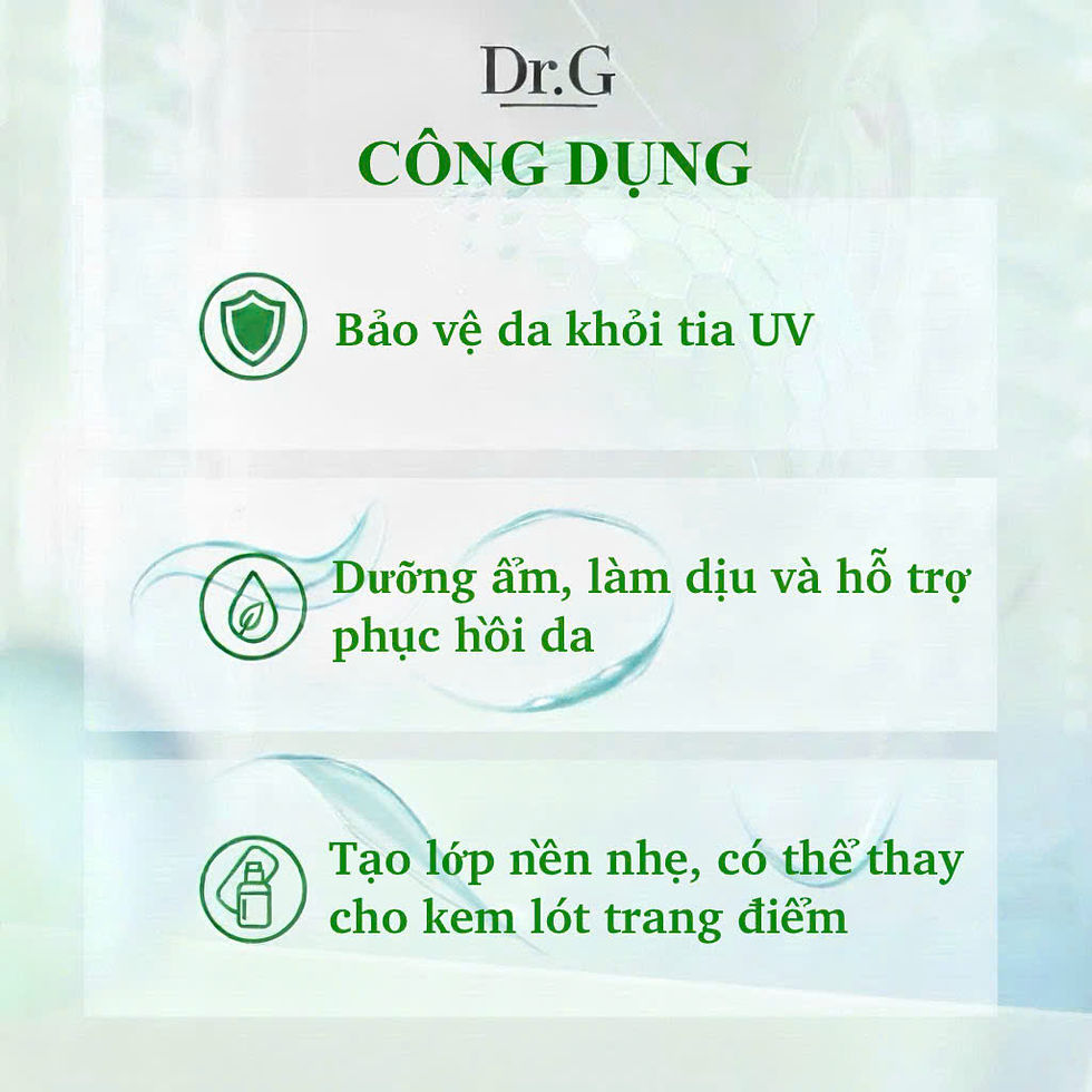 Công Dụng Của Kem Chống Nắng Dr.G