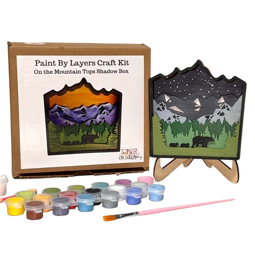 OUR LITTLE MAKERY - On The Mountai. Tops Shadow Box