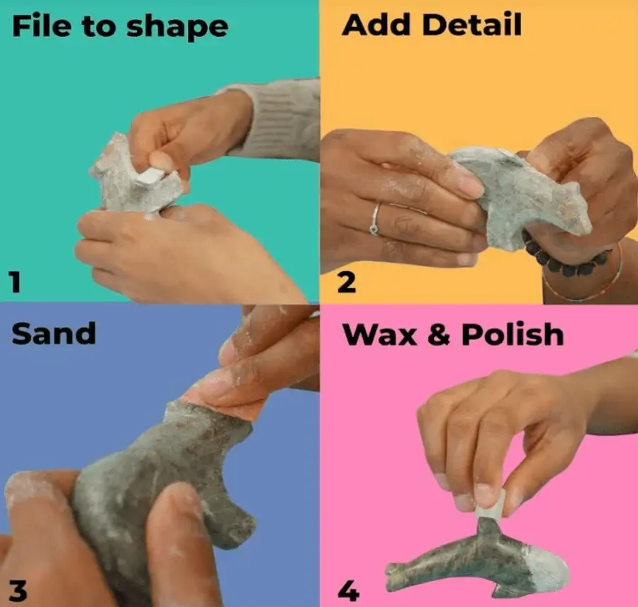 Thumbnail: STUDIOSTONE CREATIVE - Turtle Soapstone Carving Kit